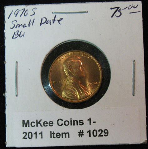 1029 1970 S Small Date Lincoln Cent Brilliant Unc Rare Variety
