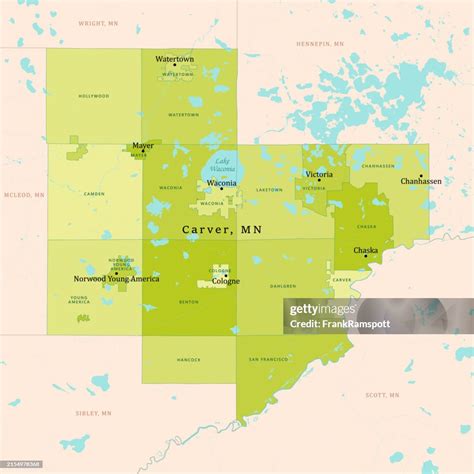 Mn Carver County Vector Map Green High Res Vector Graphic Getty Images