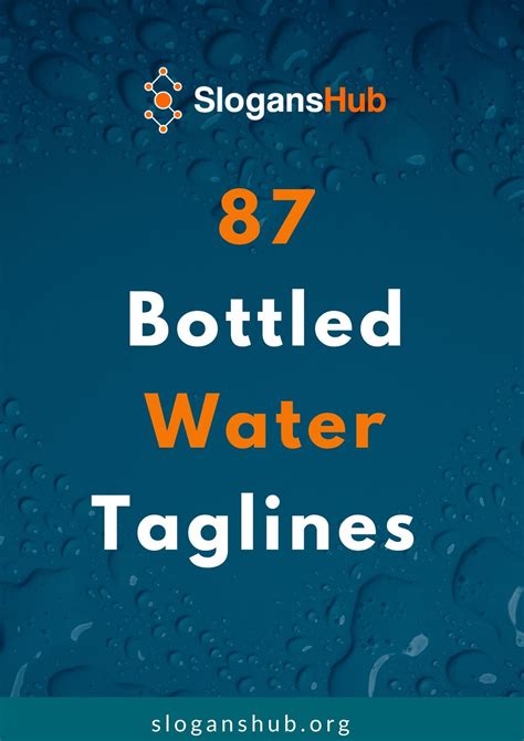 Bottled Water Slogans Mineral Water Slogans Taglines Artofit