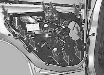 Замена стеклоподъемника задней двери. Двери, замки и окна Ford Fusion