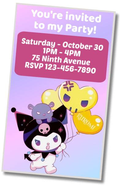 [ 10 Best] Invitations Kuromi Cinnamoroll My Melody Digital Whatsapp Messenger