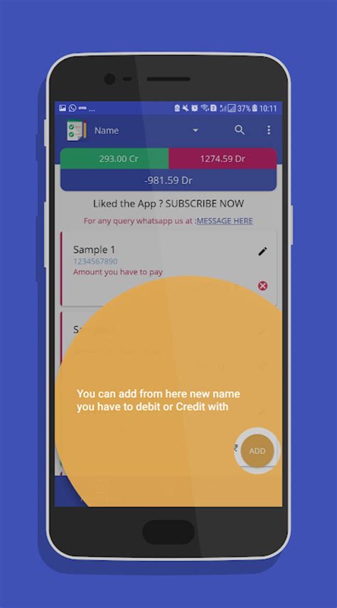 debit credit apk  android