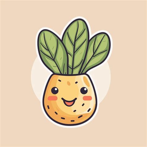 Premium Vector Cute Kawaii Cartoon Potato Character