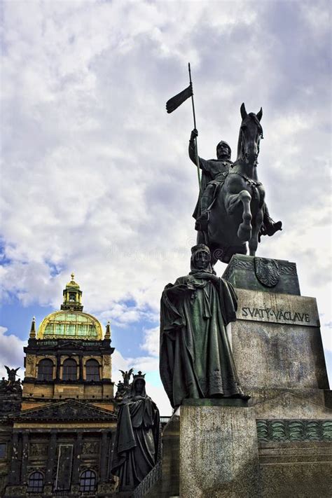 Statue of Saint Wenceslas stock image. Image of bohemia - 178415801