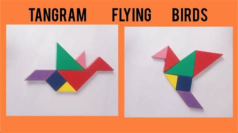 Tangram Flying Bird Learn How To Make Tangram Birds Youtube