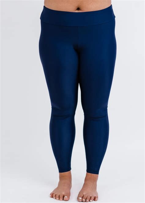 Plus Size Long Swim Leggings Calypsa By Modli