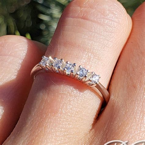 Cubic Zirconia Wedding Ring Etsy