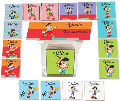 Jogo Da Memoria Mdf P As Pinoquio Elo Produtos Especiais