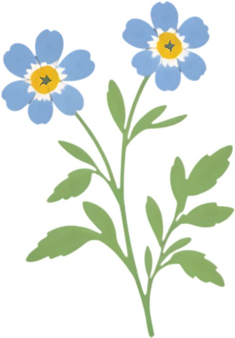 Serene Blue Blossom Illustration 49955639 Png