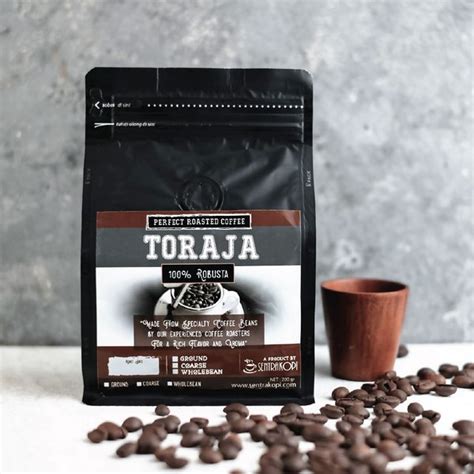 Jual Sentra Kopi Robusta Toraja 200 Gram Bubuk Biji Premium