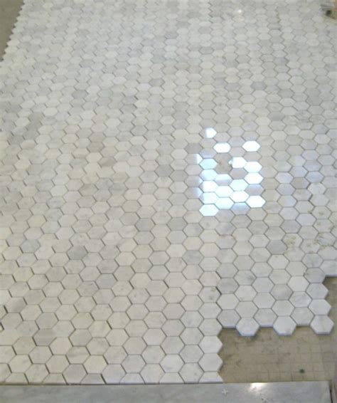 Carrera Carrara Marble Tile Hexagon Inch Hex Bathroom Shower Floor