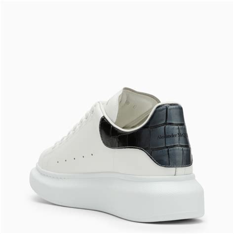 Alexander Mcqueen White Burgundy Oversized Sneakers Thedoublef