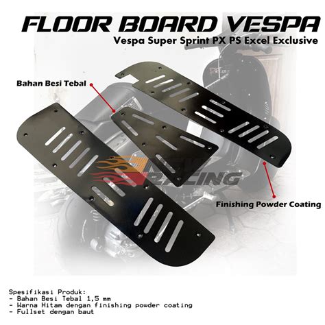 Jual Floorboard Bordes Dek Lantai Vespa Super Sprint Px Ps Excel