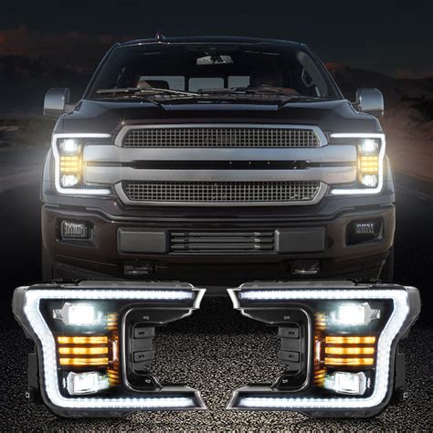 Vland Led Projector Headlights For 2018 2020 Ford F 150 F150 Plug And Play 1set Ebay