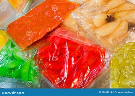 Vegetables Preserved in Vacuum Packed Bags Stock Photo - Image of preservation, conservation ...