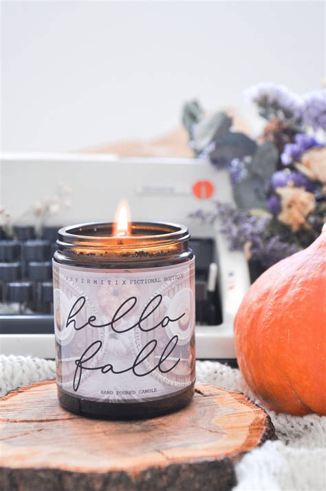 Autumn Fall Candle Scented Candle Bookish Candle Book Etsy UK