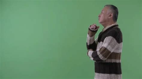 Profile View Of Happy Mature Japanese Ma Stock Video Pond5