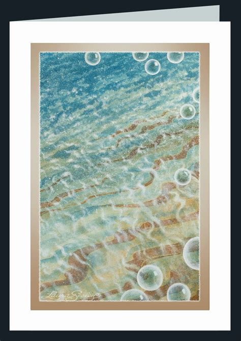 Bubble Bath, Ocean, Rippled Sand Beach, Art, Laura Seeley