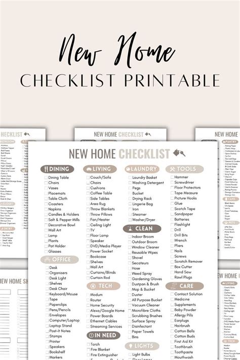 New Home Checklist New Home Essentials List First Home Checklist