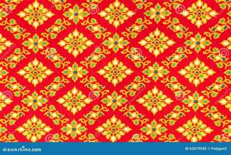 Background Of Thai Style Fabric Pattern Stock Image Image Of Design