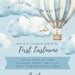 Hot Air Balloon Baby Shower Invitation Template Etsy