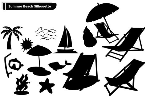 Beach Vector Silhouette