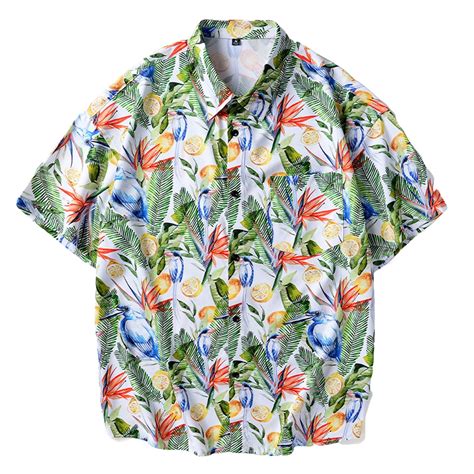 Gmwm Mens Dri Fit Shirts Heat Dissipating Hawaiian Shirts For Men