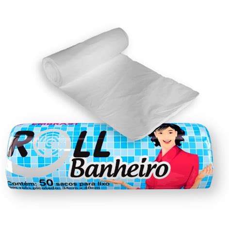 Saco De Lixo Roll Banheiro Destac Vel Branco Bompack X Cm Pct