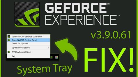 No Longer Needed Easy Fix For Nvidia Geforce Experience System Tray