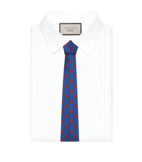 Gucci Kids blue Silk Jacquard Tie | Harrods UK