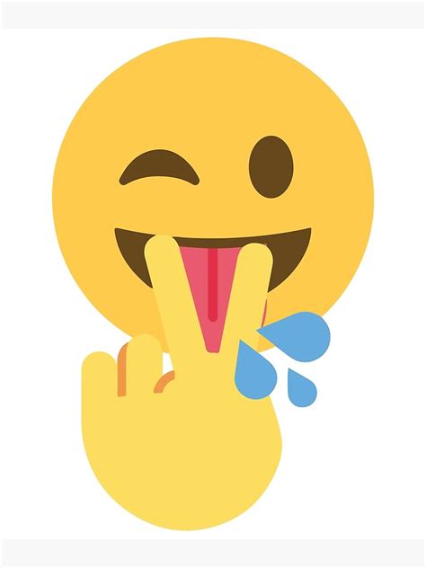 Funny Sexual Pics With Sayings Icon Emoji Eat Pussy Poster For Sale
