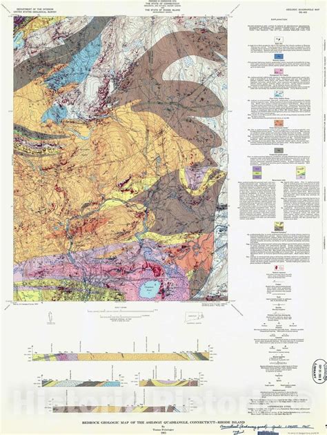 Map Bedrock Geologic Map Of The Ashaway Quadrangle Connecticut Rhode