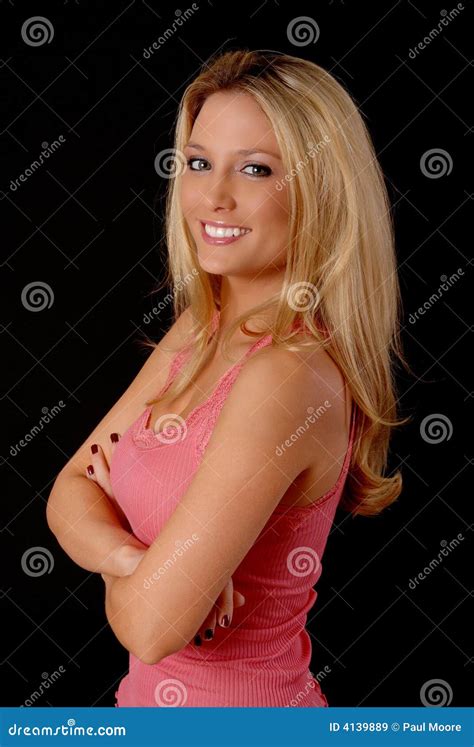 Belle Fille Blonde Image Stock Image Du Gens Verticale 4139889