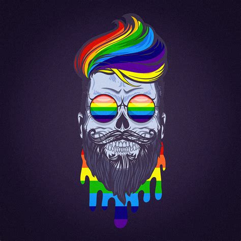 Rainbow Skull on Behance