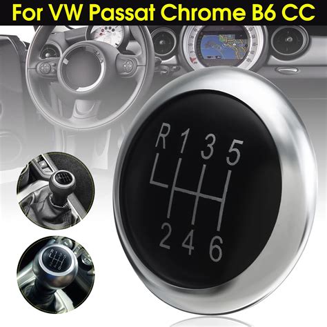 New Speed Gear Knob Stick Badge Emblem Trim Cap Cover For Vw Passat