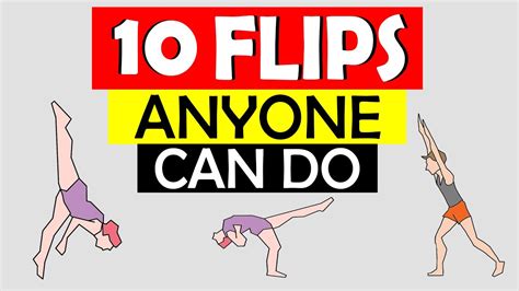 10 Basic Flips Anyone Can Do Different Flips You Can Learn Youtube