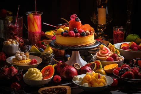 Premium Ai Image Succulent And Exquisite Feast Colorful And Full