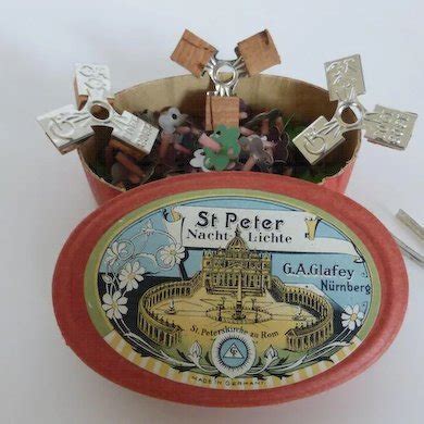 Vintage Floating Miniature Candle Set St Peter Nacht Lichte Germany