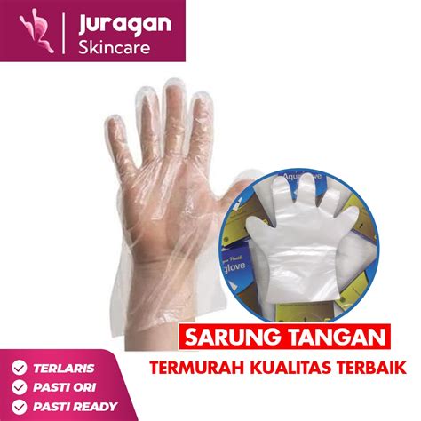 Jual Sarung Tangan Plastik Isi 100pcs Disposable Plastic Gloves Sekali