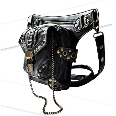 Hot Sale PU Leather Punk Retro Rock Gothic Shoulder Bags Men Women