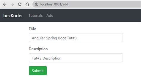 Spring Boot Angular 8 Example Build A CRUD App BezKoder