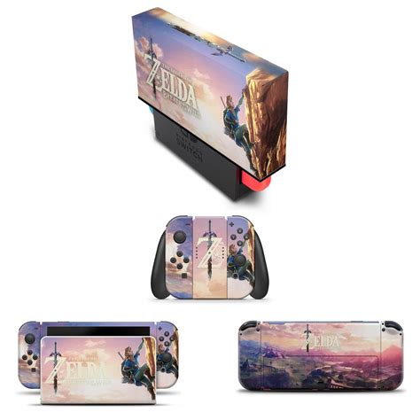 Kit Nintendo Switch Oled Skin E Capa Anti Poeira Zelda Breath Of The