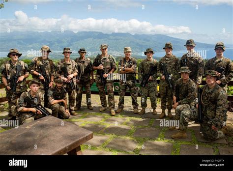 U S Marines With Task Force Koa Moana Pose For A Group Photo With