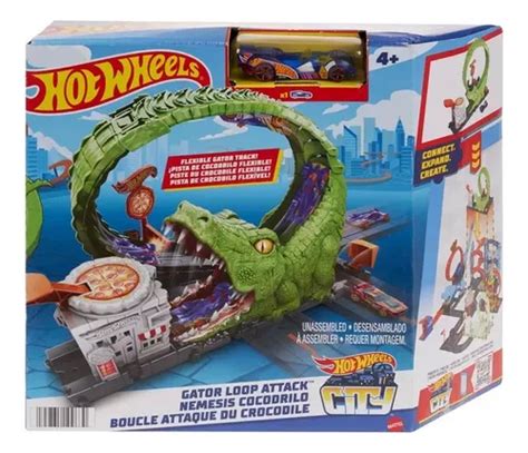 Pista Hot Wheels City Nemesis Ataque Crocodilo Pizza mattel Frete grátis