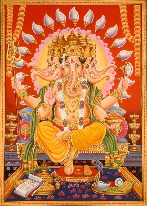 Five Headed Ganesha Exotic India Art