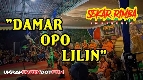 Damar Opo Lilin SEKAR RIMBA INDONESIA YouTube