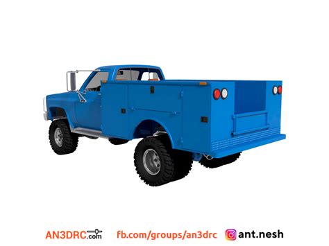 Service Bed Withwithout Crane For An3drc Chevy Pickup Truck