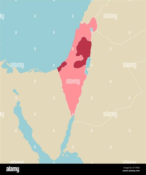 Karte Des Pal Stinensischen Krieges Israel Pal Stina Und Gazastreifen