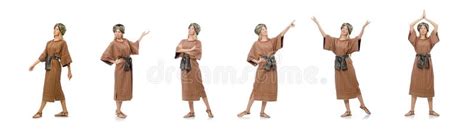 Woman Wearing Medieval Arab Clothing on White Stock Photo - Image of ...