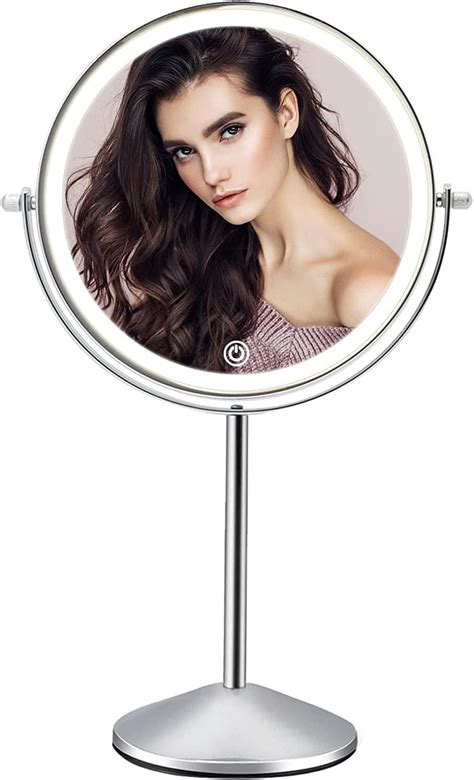 Gospire Lighted Makeup Mirror 7 Inch Led Vanity Swivel Mirror 1x 10x